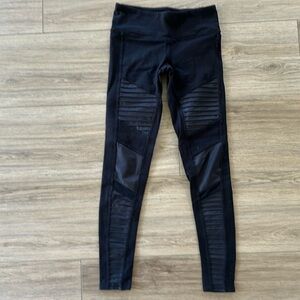 Alo black motorcycle leggings, XS